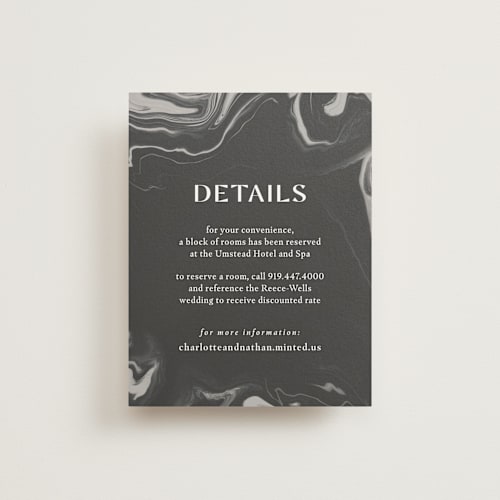 This is a iron enclosure cards with standard by Kimberley Henze called marbled agate printing on signature in standard