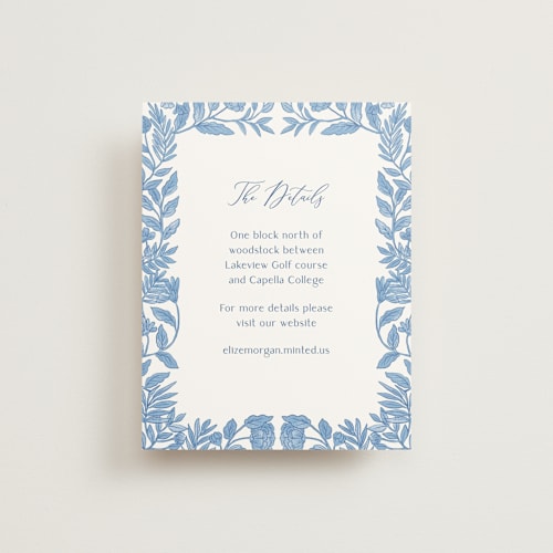 This is a porcelain enclosure cards with standard by Elly called porcelain floral printing on signature in standard