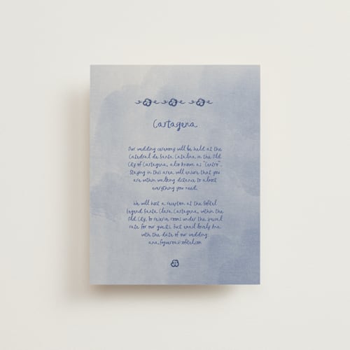 This is a marseille bleu enclosure cards with standard by Ani Somi called santa catalina printing on signature in standard