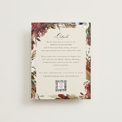 This is a autumn enclosure cards with standard by Kate Ahn called poetique printing on signature in standard