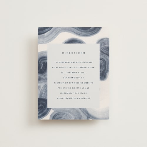This is a ocean enclosure cards with standard by Sumak Studio called meanders printing on signature in standard