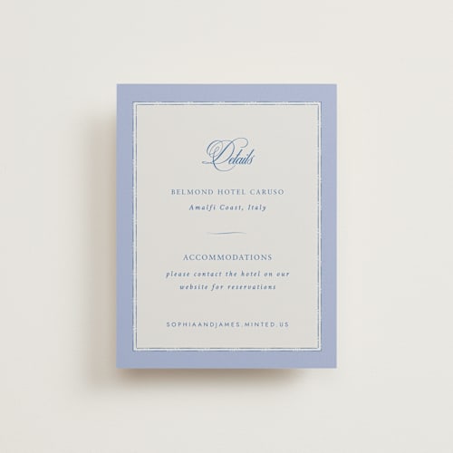 This is a blue mist enclosure cards with standard by Design Lotus called amalfi blue printing on signature in standard