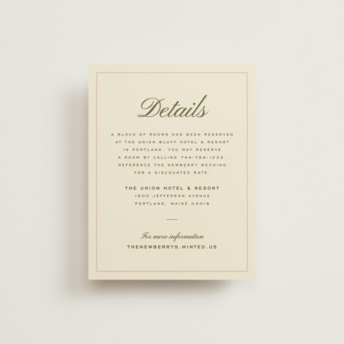 This is a blush enclosure cards with standard by Ellen Schlegelmilch called hayden printing on signature in standard