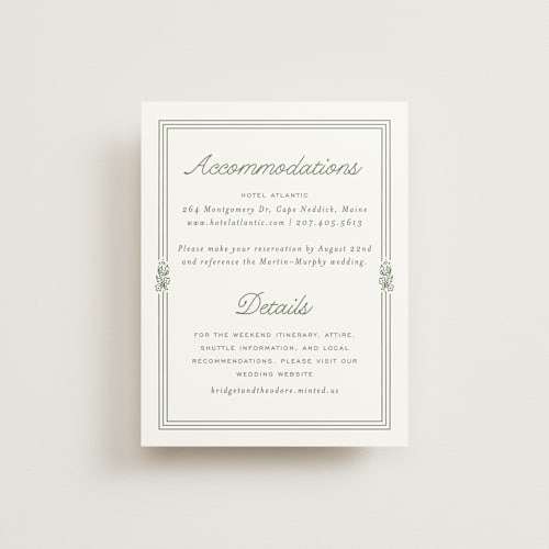 This is a leaf enclosure cards with standard by Kate Ahn called court printing on signature in standard