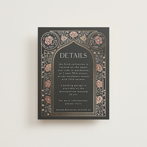 This is a ebony enclosure cards with foil pressed by Ana de Sousa called timeless nature printing on signature in standard