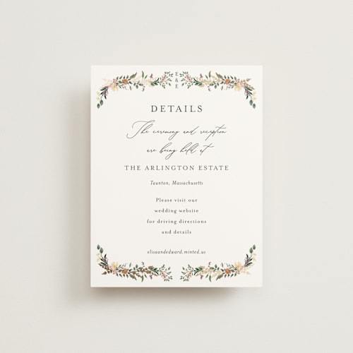 This is a blush enclosure cards with foil pressed by Susan Moyal called blooming vine printing on signature in standard