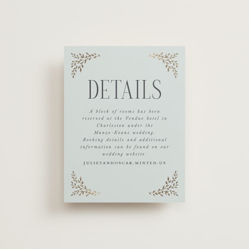 This is a mist enclosure cards with foil pressed by Laura Hankins called enchanted printing on signature in standard