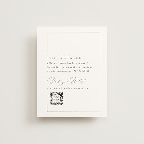 This is a silk enclosure cards with foil pressed by Kelly Schmidt called gilded border printing on signature in standard