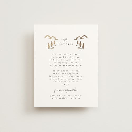 This is a quartz enclosure cards with foil pressed by Ana de Sousa called summit serenity printing on signature in standard