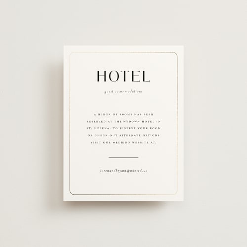 This is a cotton enclosure cards with foil pressed by Christie Garcia called loren printing on signature in standard