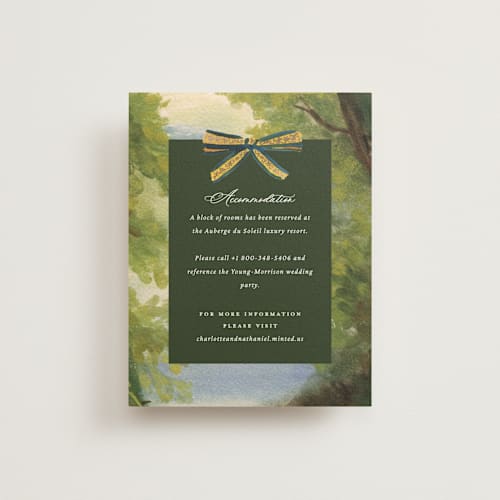 This is a golden enclosure cards with foil pressed by Claudia Orengo called tuileries printing on signature in standard