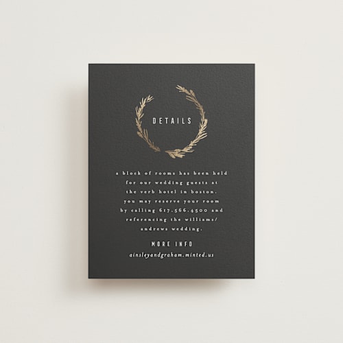 This is a onyx enclosure cards with foil pressed by Kristie Kern called panache printing on signature in standard