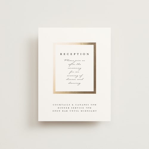 This is a snow foil stamped wedding invitations with foil pressed by mo kelley called defined printing on signature in standard