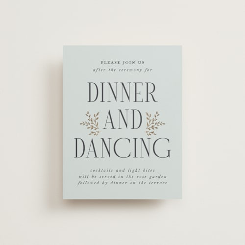 This is a mist foil stamped wedding invitations with foil pressed by Laura Hankins called enchanted printing on signature in standard