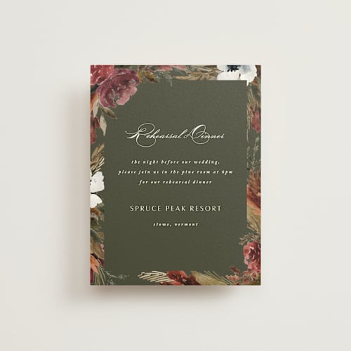 This is a autumn reception cards with standard by Kate Ahn called poetique printing on signature in standard