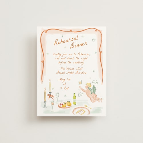 This is a flame reception cards with standard by Pati Cascino called giardino printing on signature in standard
