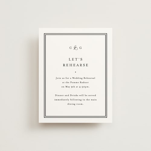 This is a tuxedo reception cards with standard by Carolyn MacLaren called timeless together printing on signature in standard