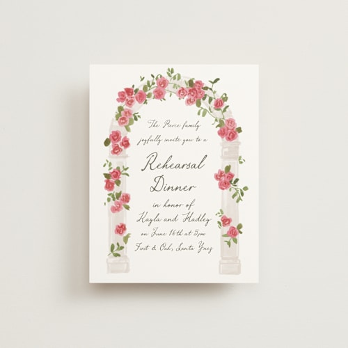 This is a azalea reception cards with standard by Everett Paper Goods called villa printing on signature in standard