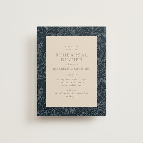 This is a sky reception cards with standard by Sabrin Deirani called magnolias printing on signature in standard