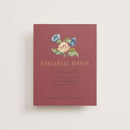 This is a rose reception cards with standard by Itsy Belle Studio called ruban en fleur printing on signature in standard