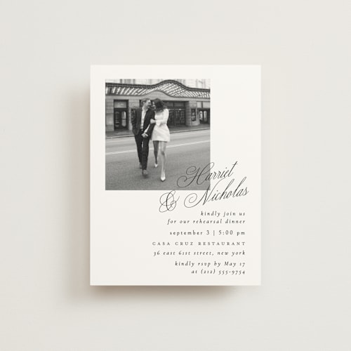 This is a noir slate reception cards with standard by Ana de Sousa called written with love printing on signature in standard