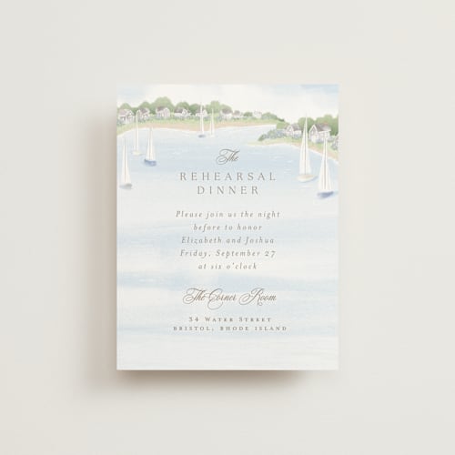 This is a aqua reception cards with standard by Jennifer Wick called bristol printing on signature in standard