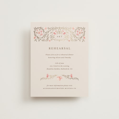 This is a versailles enclosure cards with foil pressed by Claudia Orengo called victorian printing on signature in standard