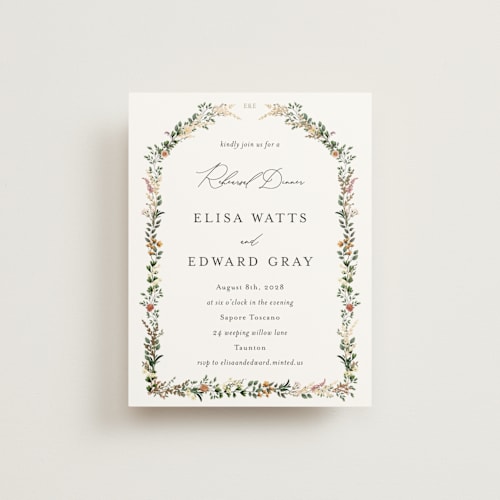 This is a blush enclosure cards with foil pressed by Susan Moyal called blooming vine printing on signature in standard