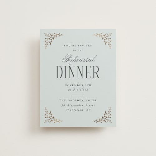 This is a mist enclosure cards with foil pressed by Laura Hankins called enchanted printing on signature in standard