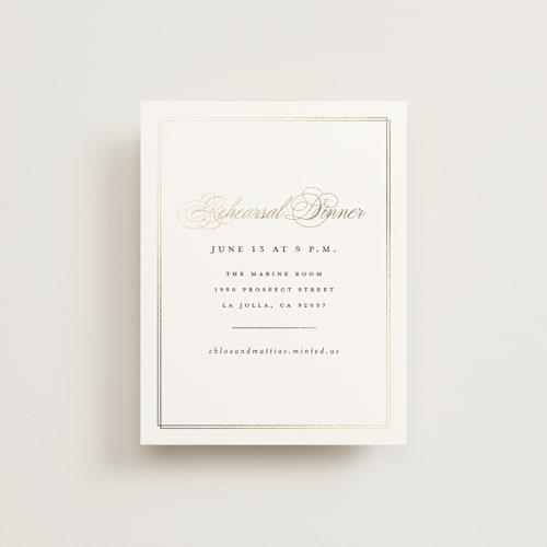 This is a linen enclosure cards with foil pressed by Erica Krystek called timeless printing on signature in standard