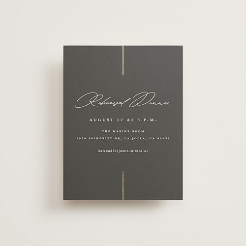 This is a iron enclosure cards with foil pressed by Erica Krystek called formal lines printing on signature in standard