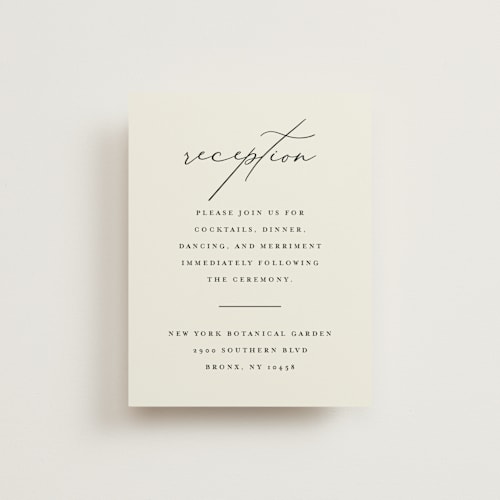 This is a vanilla reception cards with standard by Louise Kay called love and faith printing on signature in standard