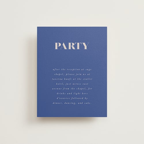 This is a marseille bleu reception cards with standard by Up Up Creative called centro printing on signature in standard