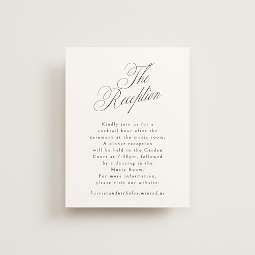 This is a noir slate reception cards with standard by Ana de Sousa called written with love printing on signature in standard