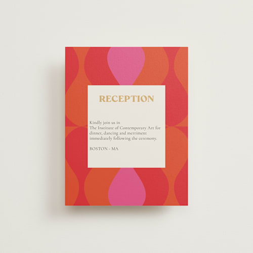 This is a new york reception cards with standard by Bethania Lima called pop love printing on signature in standard
