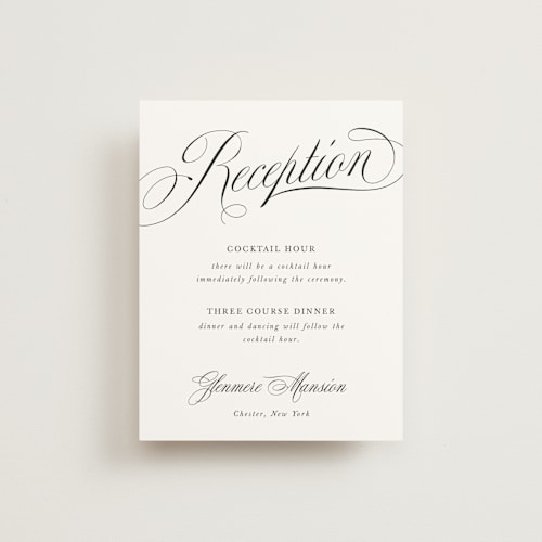 This is a classique reception cards with standard by Design Lotus called best is yet to come printing on signature in standard