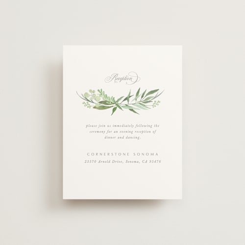 This is a fern reception cards with standard by Creo Study called i do printing on signature in standard