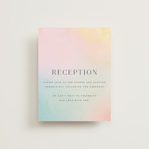 This is a sunrise reception cards with standard by Petra Kern called marshmallow printing on signature in standard
