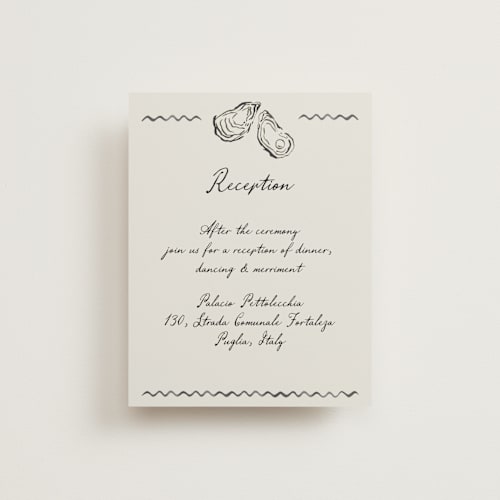 This is a rock reception cards with standard by Pati Cascino called puglia printing on signature in standard