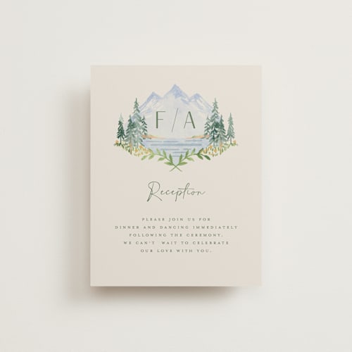 This is a summer reception cards with standard by Petra Kern called miniature mountainscape printing on signature in standard