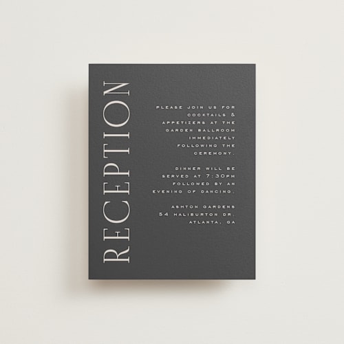 This is a sandstone reception cards with standard by Nicole Walsh called close-up printing on signature in standard