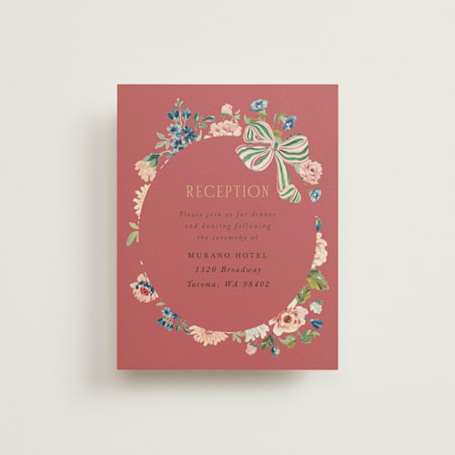 This is a rose reception cards with standard by Itsy Belle Studio called ruban en fleur printing on signature in standard