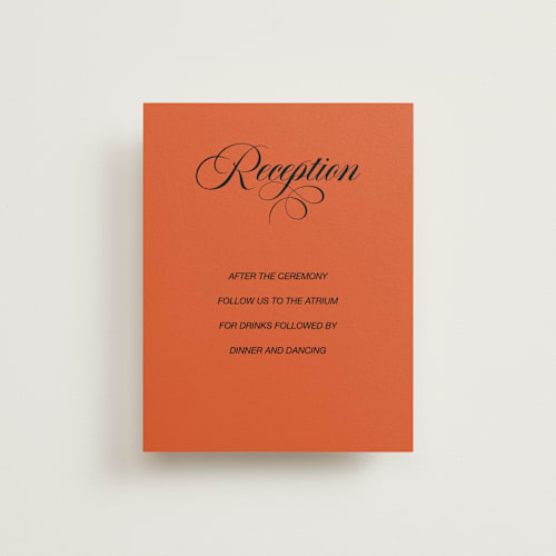 This is a amaro reception cards with standard by Studio Suku called bold and demure printing on signature in standard