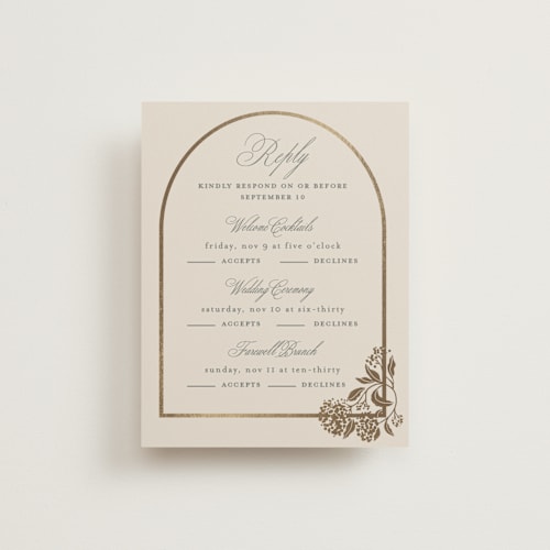 This is a tea time rsvp cards with foil pressed by Susan Zinader called shimmering hydrangeas printing on signature in standard