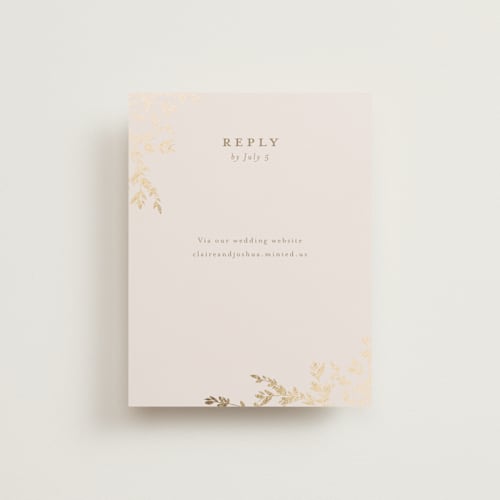 This is a spun sugar rsvp cards with foil pressed by Jessica Williams called classique printing on signature in standard