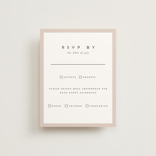 This is a linen rsvp postcards by Christie Garcia called picturesque printing on signature in postcard