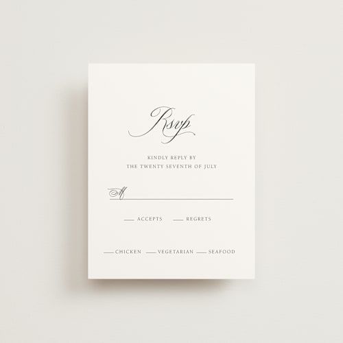 This is a pure rsvp postcards by Design Lotus called legacy printing on signature in postcard