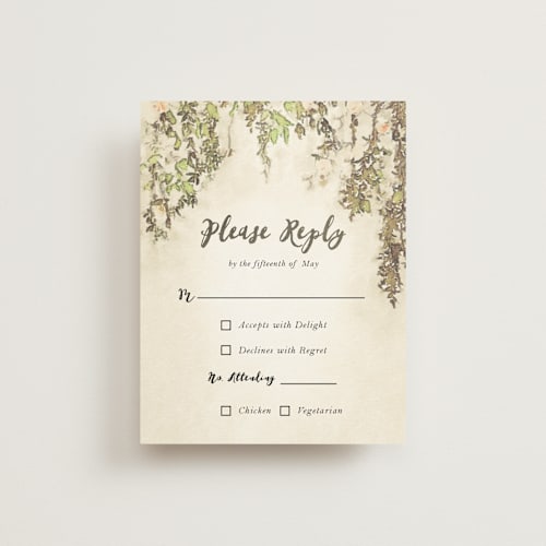 This is a moss rsvp postcards by Design Lotus called english countryside printing on signature in postcard