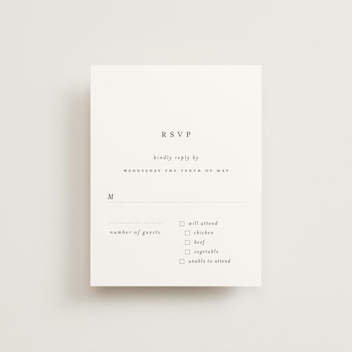This is a classic white rsvp postcards by Design Lotus called a thousand years printing on signature in postcard