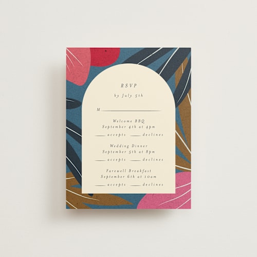 This is a hawaii rsvp cards with standard by Ani Somi called tropical sonata printing on signature in standard